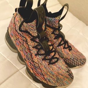 Nike LeBron 15 multicolor preowned and still in great shape!